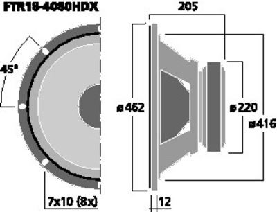 Celestion FTR18-4080HDX głośnik basowy PA